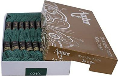 ANCHOR dark green Thread(8 m Pack of25)