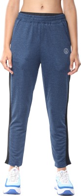 CHKOKKO Solid Women Blue Track Pants