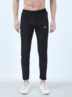 FEVER Solid Men Black Track Pants