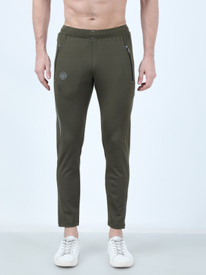 FEVER Solid Men Dark Green Track Pants