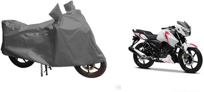 MOTOWORLD Waterproof Two Wheeler Cover for TVS(Apache RTR 160, Grey)