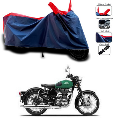 SEBONGO Waterproof Two Wheeler Cover for Royal Enfield(Red, Blue)