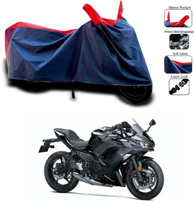 SEBONGO Waterproof Two Wheeler Cover for Kawasaki(Red, Blue)