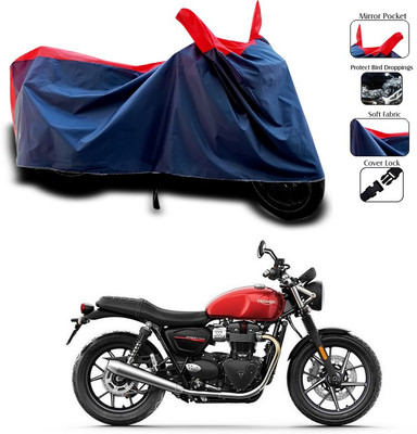 SEBONGO Waterproof Two Wheeler Cover for Triumph(Red, Blue)