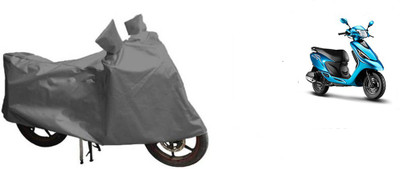 MOTOWORLD Waterproof Two Wheeler Cover for TVS(Zest, Grey)