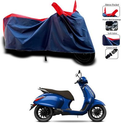 SEBONGO Waterproof Two Wheeler Cover for Bajaj(Red)