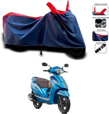 SEBONGO Waterproof Two Wheeler Cover for TVS(Red)