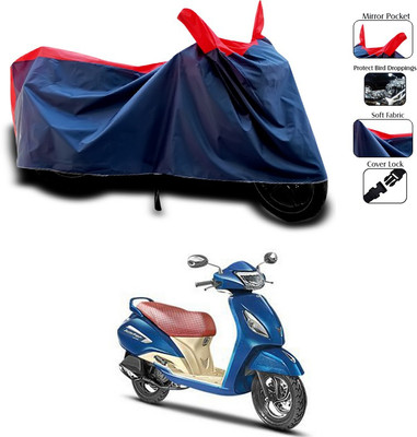 SEBONGO Waterproof Two Wheeler Cover for TVS(Red)