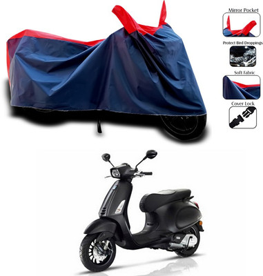 SEBONGO Waterproof Two Wheeler Cover for Vespa(Red, Blue)