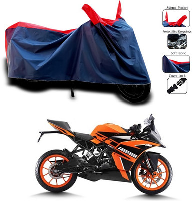 SEBONGO Waterproof Two Wheeler Cover for KTM(Red, Blue)