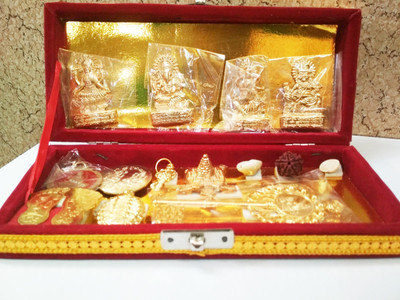 RADHEY Shri Dhan Laxmi- Kuber Bhandari Yantra Brass Yantra(Pack of 1)