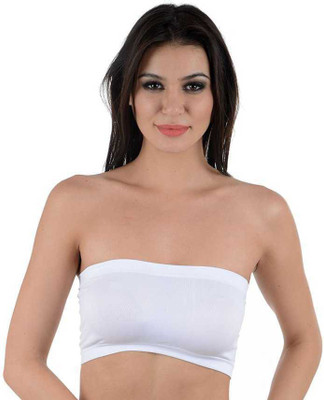 PENNYCREEK Women Bandeau/Tube Non Padded Bra(White)