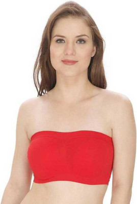 PENNYCREEK tube bra Women Bandeau/Tube Non Padded Bra(Red)