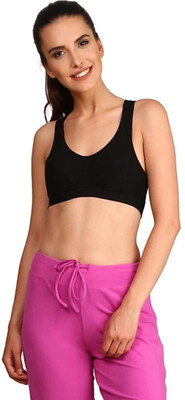 JOCKEY Women Sports Lightly Padded Bra(Black)