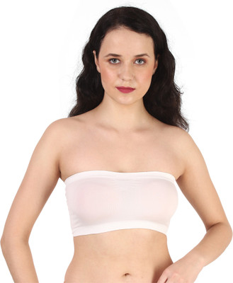 BENCOMM White Teen Ager Bra One Piece (Size - 28) Women Bandeau/Tube Lightly Padded Bra(White)