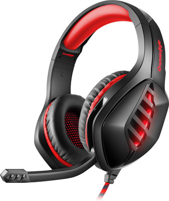 Cosmic Byte GS430 Wired Gaming Headset(Red, On the Ear)