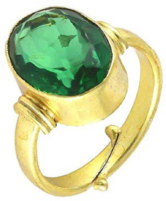 RATAN BAZAAR Stone Emerald Gold Plated Ring