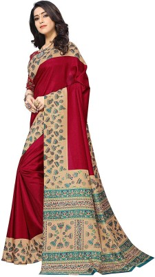 AJS Self Design, Printed, Geometric Print, Applique Bollywood Art Silk Saree(Multicolor)