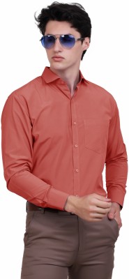 Appel Touch Men Solid Formal Red Shirt