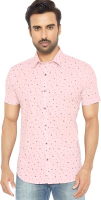 GlobalRang Men Printed Casual Pink Shirt