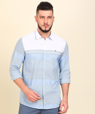peter-england-men-striped-casual-blue-shirt-2