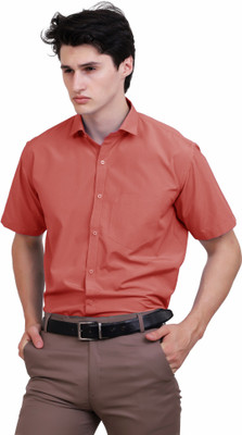 Appel Touch Men Solid Formal Red Shirt