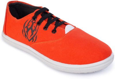 KRAVEN Canvas Shoes For Men(Orange , 9)