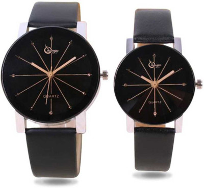 NEWMODIFIED NEW LEATHER CRYLEAL COUPLE SEP Analog Watch  - For Couple