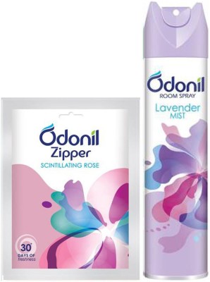 Odonil Rose Zipper, Lavender Spray Spray, Blocks(2 x 81.5 g)