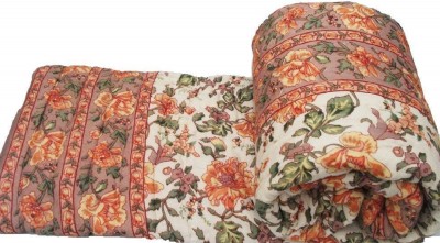 J SHREE Floral Single Quilt for  Mild Winter(Cotton, Multicolor)