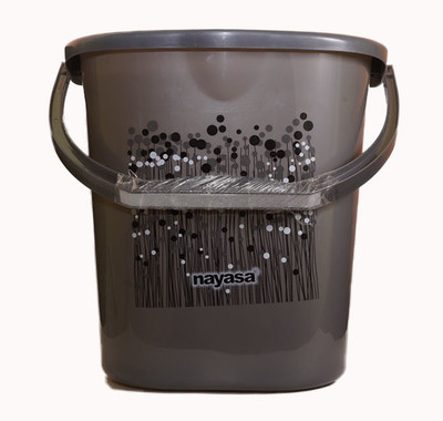 NAYASA nayasa 25 litre funk square ring bucket 25 L Plastic Bucket(Grey)