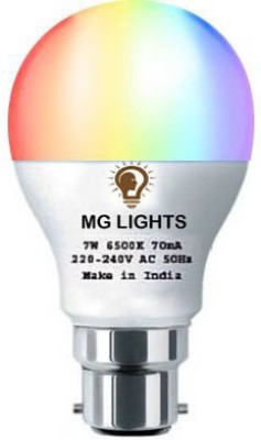 mg lights 7 W Standard B22 LED Bulb(Pink, Blue, Red, Yellow, White, Green, Multicolor)