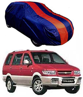 RAIN SPOOF Car Cover For Chevrolet Tavera (Without Mirror Pockets)(Red, Blue)