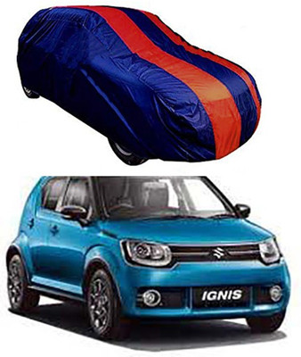 MotohunK Car Cover For Maruti Suzuki Ignis (Without Mirror Pockets)(Red, Blue)