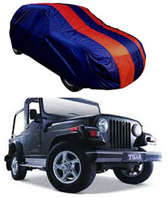 MotohunK Car Cover For Mahindra Thar (Without Mirror Pockets)(Red, Blue)