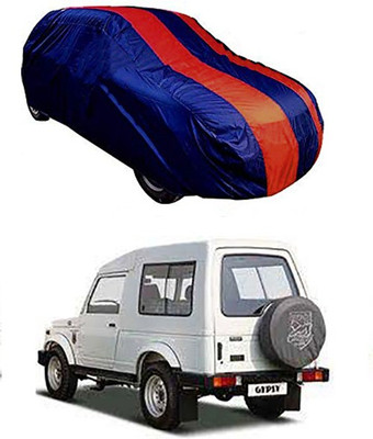 RAIN SPOOF Car Cover For Maruti Suzuki Gypsy MG-410 (Without Mirror Pockets)(Red, Blue)