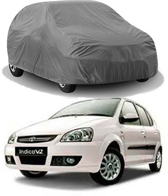 MotohunK Car Cover For Tata Indica V2 (Without Mirror Pockets)(Grey)