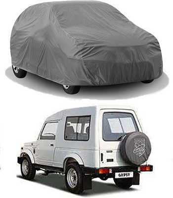 RAIN SPOOF Car Cover For Maruti Suzuki Gypsy MG-410 (Without Mirror Pockets)(Grey)