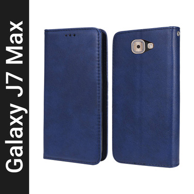 Unistuff Flip Cover for Samsung Galaxy J7 Max(Blue, Dual Protection, Pack of: 1)