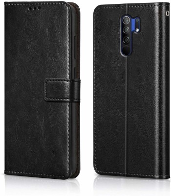 Mobile Mart Flip Cover for Redmi 9 Prime, POCO M2(Black, Dual Protection, Pack of: 1)