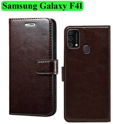 Wynhard Flip Cover for Samsung Galaxy M31, Samsung Galaxy F41, Samsung M31 Prime(Brown, Grip Case, Pack of: 1)