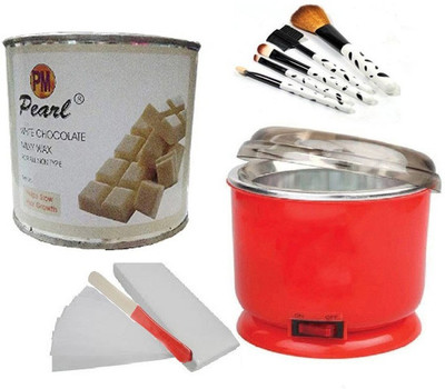 PMPEARL White Chocolate Waxing Kit with Make-Up Brush(10 Items in the set)