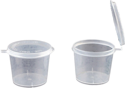 AUMNI CRAFTS Polypropylene Utility Container  - 25 ml(Pack of 50, Clear)
