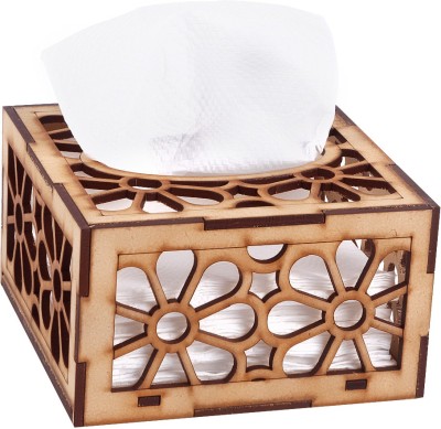 DHARTI MART 1 Compartments Wooden Tissue Paper(Brown)