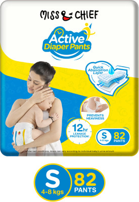 Miss & Chief by Flipkart Active Diaper Pants - S(82 Pieces)