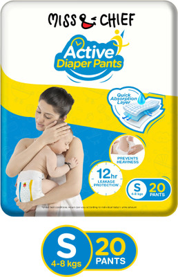 Miss & Chief by Flipkart Active Diaper Pants - S(20 Pieces)