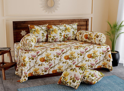 Rustic India Cotton Floral Diwan Set(Multicolor)