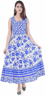 ANUNJA Women A-line Blue Dress