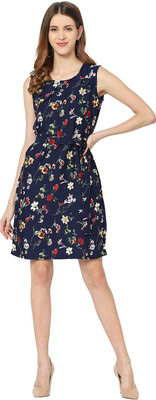 My Swag Women Sheath Blue Above Knee/Mid Thigh Length Dress