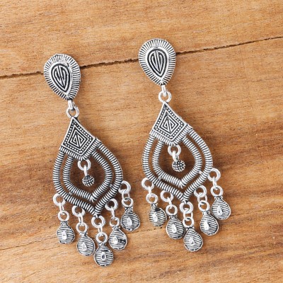 NM CREATION Charming Silver Multi Dangle Drop Earrings Alloy Drops & Danglers